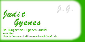 judit gyenes business card